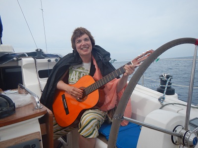 Наталия Морозова на яхте